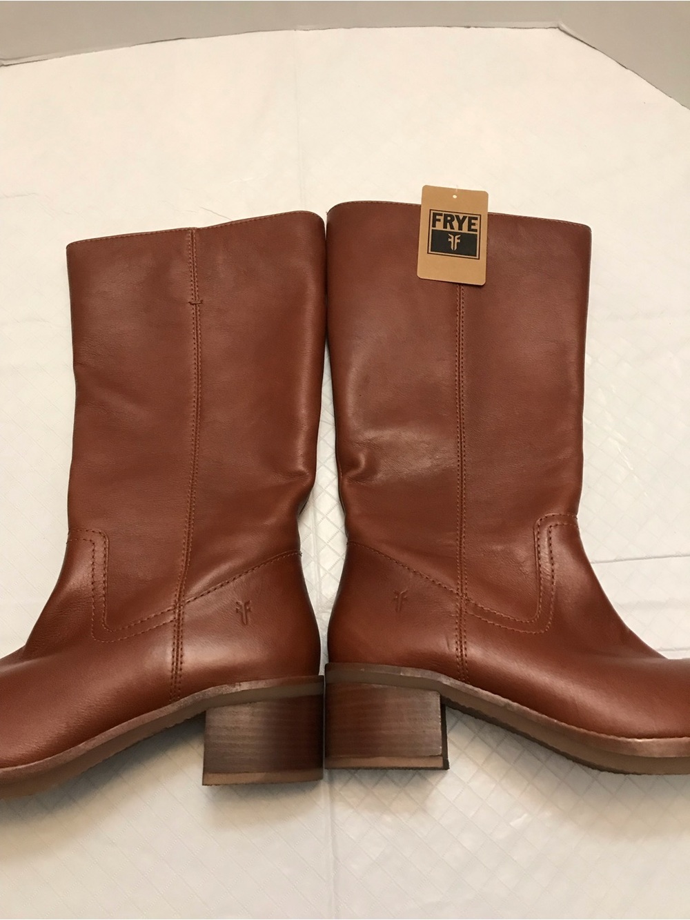 Frye Women's Tall Leather Riding Boots in Chestnut - Picture 6 of 16